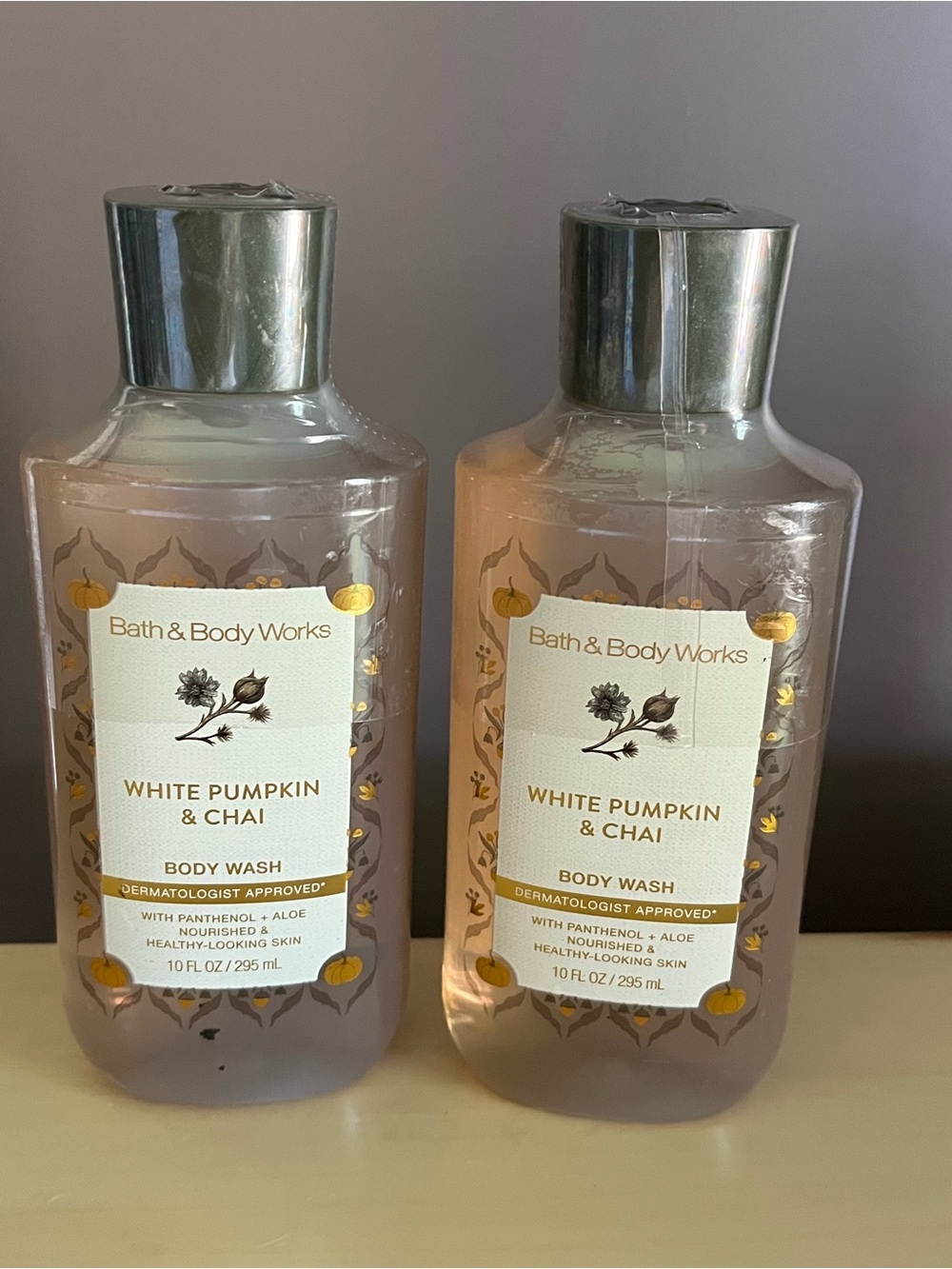 Two New Bath & Body Works White Pumpkin Chai Body Washes